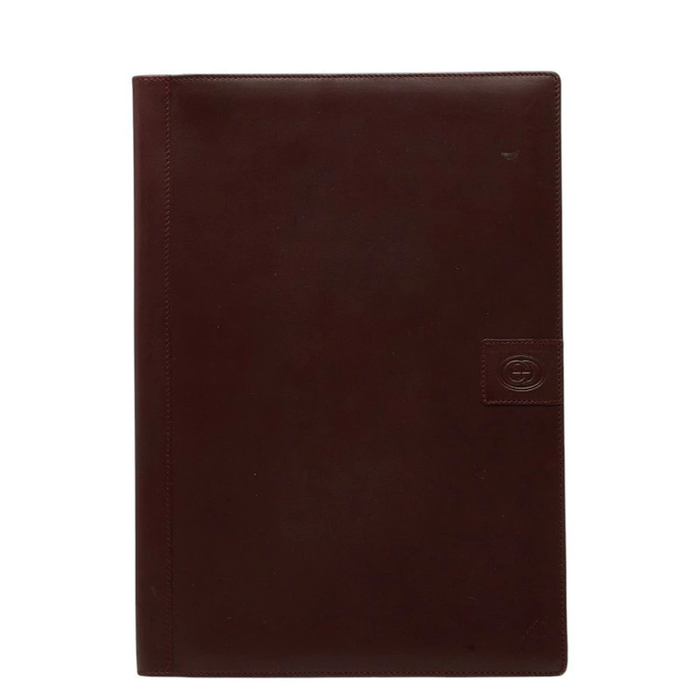 Gucci Case Wallet Wine Red Bordeaux Purple Brown Leather